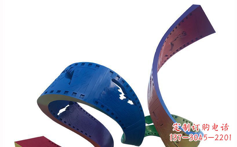温州不锈钢彩色胶卷公园雕塑