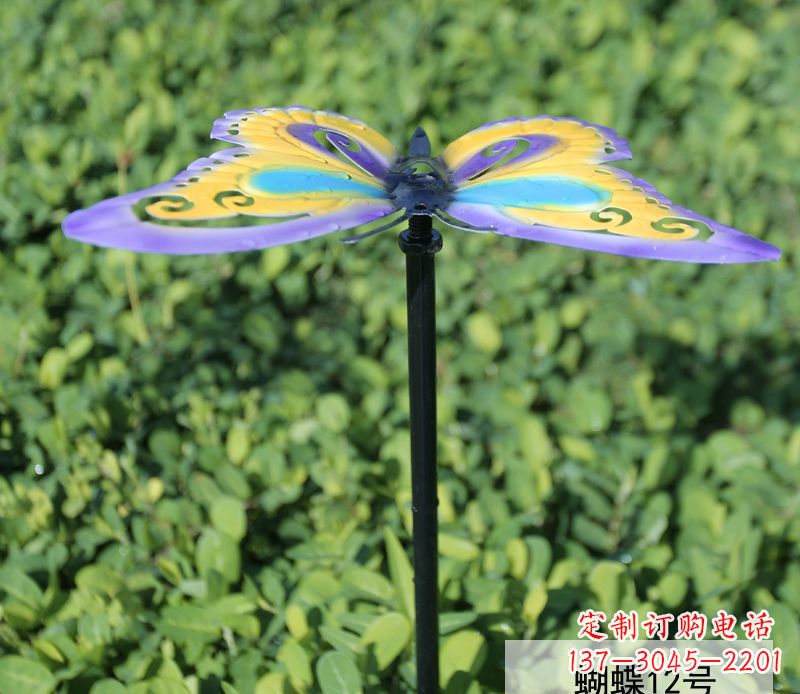 温州不锈钢彩色园林蝴蝶雕塑
