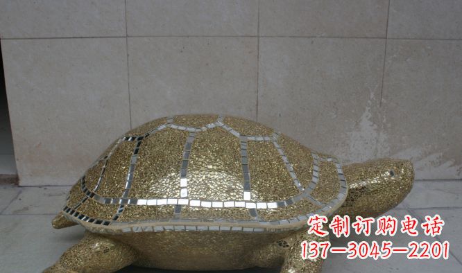 温州不锈钢彩银乌龟公园景观雕塑