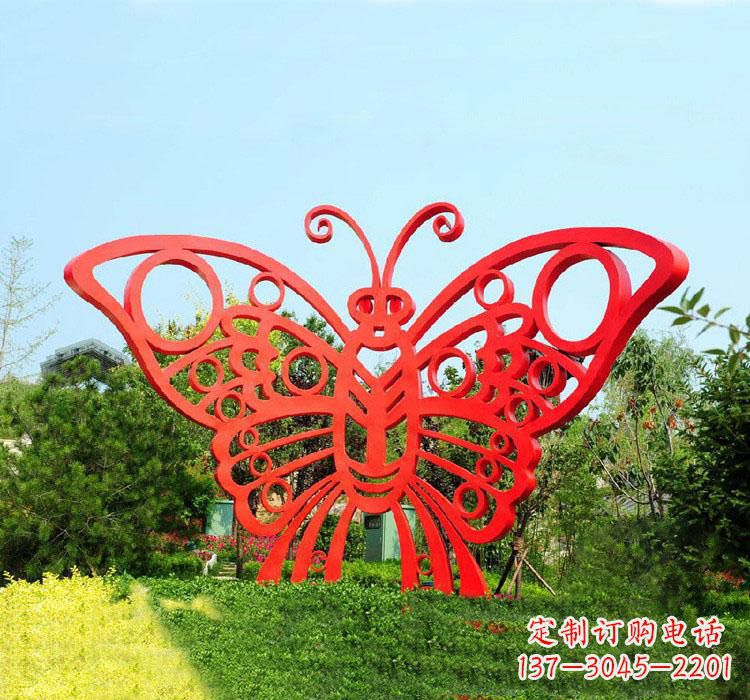 温州不锈钢草坪艺术蝴蝶雕塑