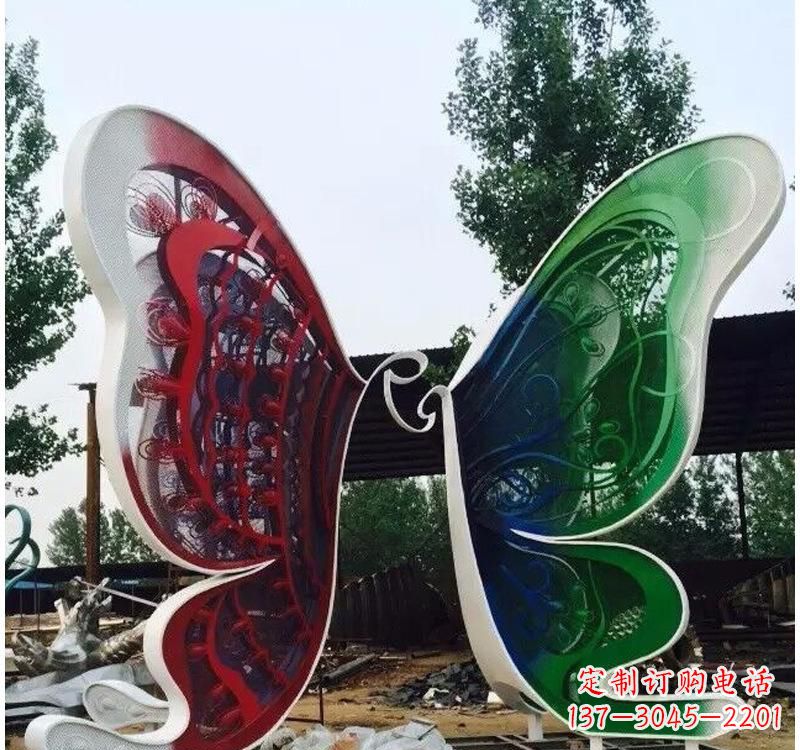 温州不锈钢城市彩色蝴蝶雕塑