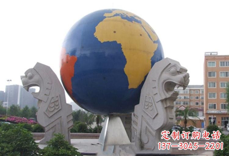 温州不锈钢城市彩色地球雕塑