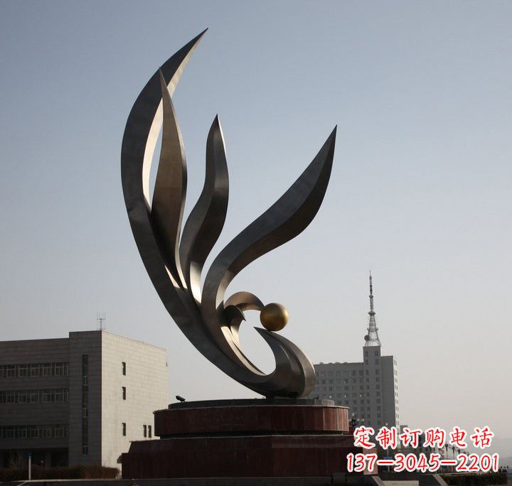 温州不锈钢城市抽象凤凰雕塑222