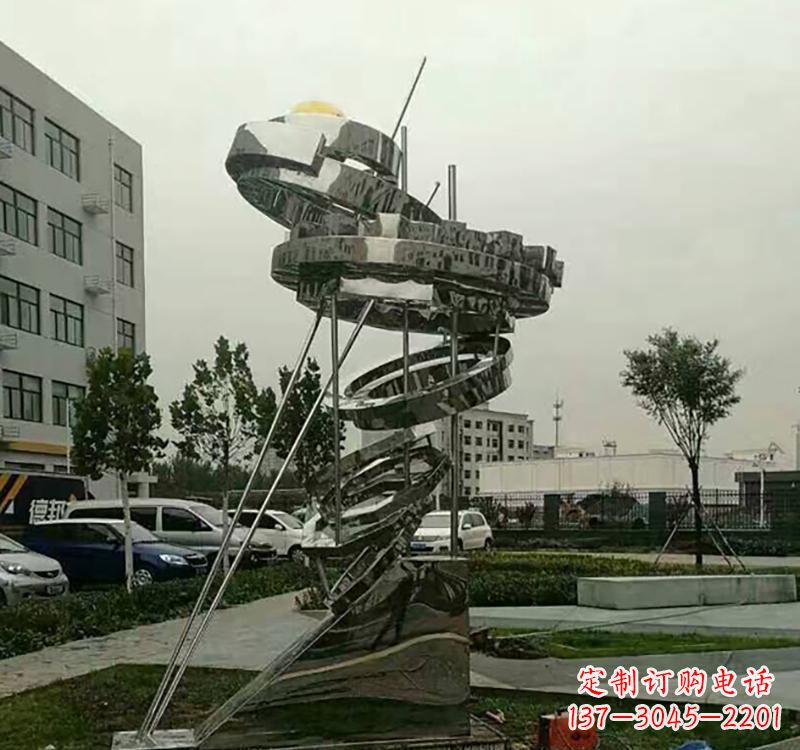 温州不锈钢城市创意大型戒指雕塑