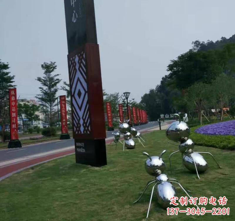 温州不锈钢城市创意蚂蚁雕塑