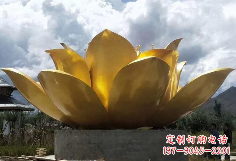 温州不锈钢城市大型莲花雕塑