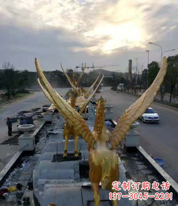 温州不锈钢城市飞龙雕塑