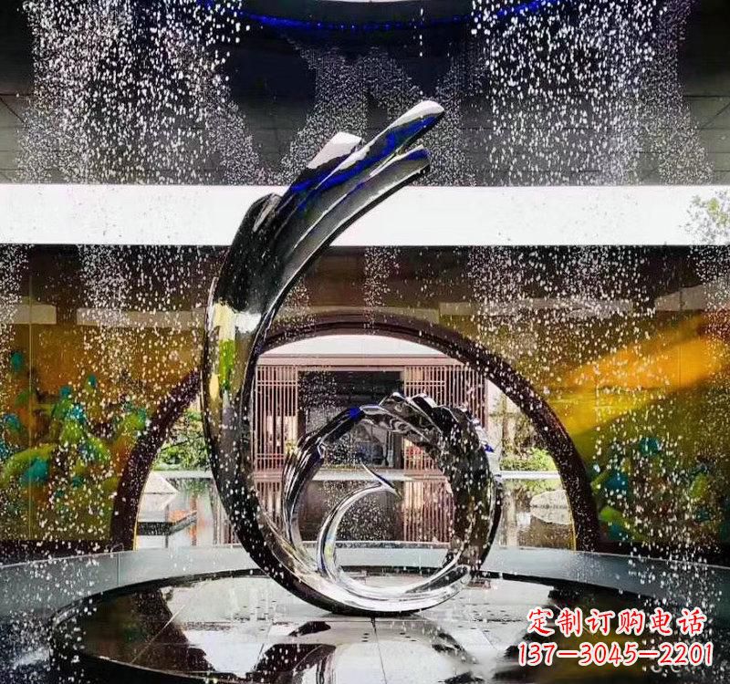 温州不锈钢城市景观喷泉雕塑