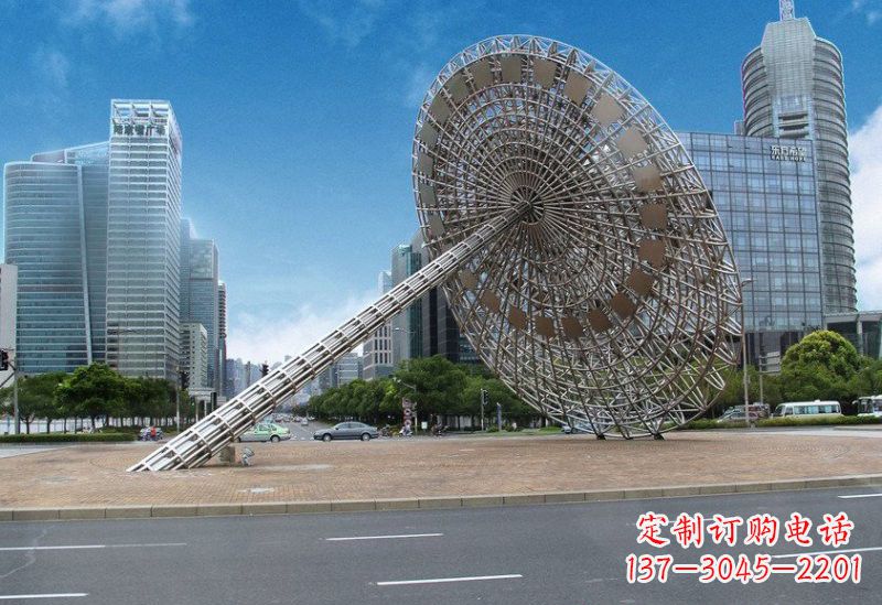 温州不锈钢城市日晷景观雕塑