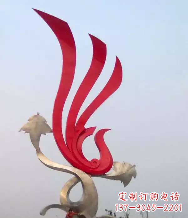 温州不锈钢城市的凤凰雕塑