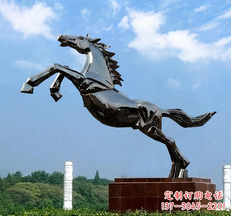 温州不锈钢城市艺术奔马雕塑