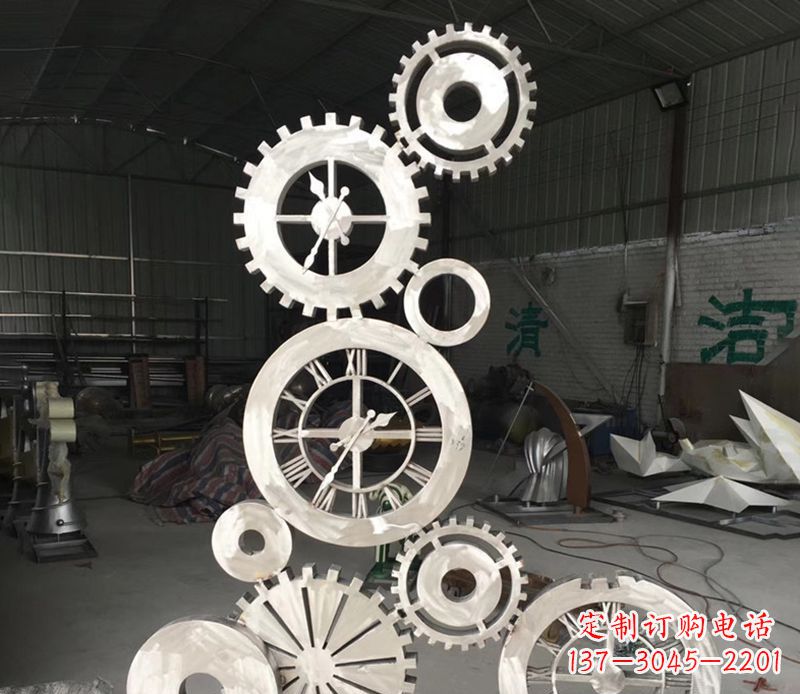 温州不锈钢齿轮雕塑