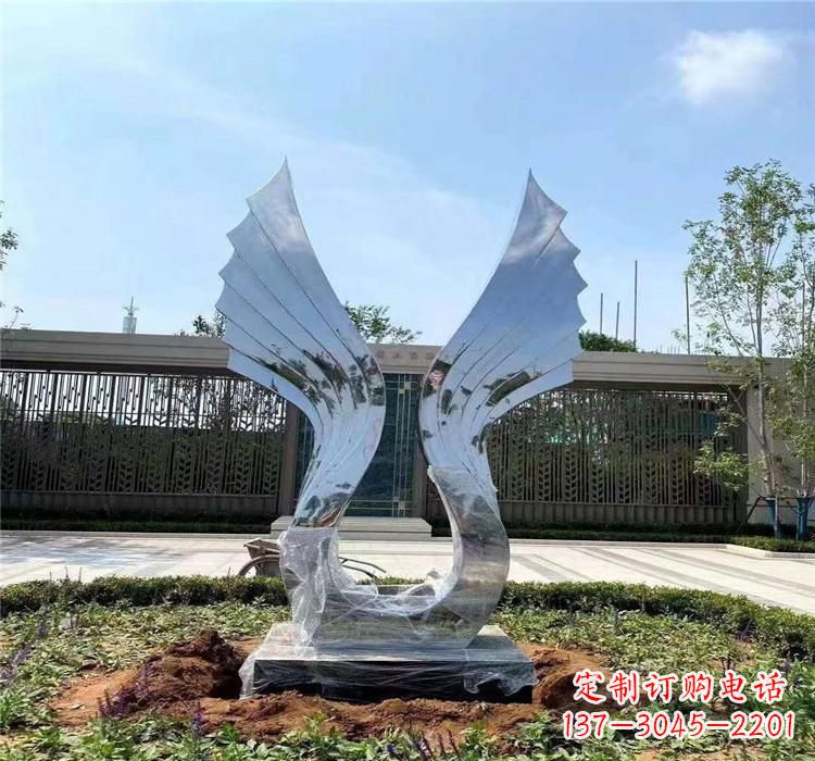 温州不锈钢翅膀雕塑2