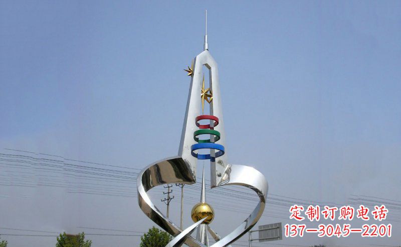 温州不锈钢抽象避雷针雕塑