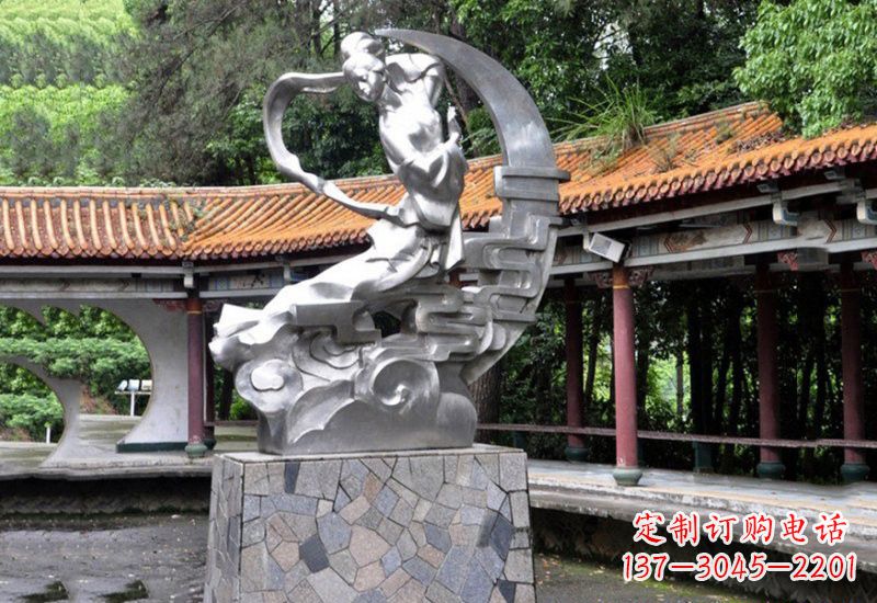 温州不锈钢抽象嫦娥奔月雕塑
