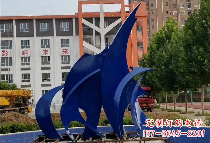 温州不锈钢抽象船帆雕塑