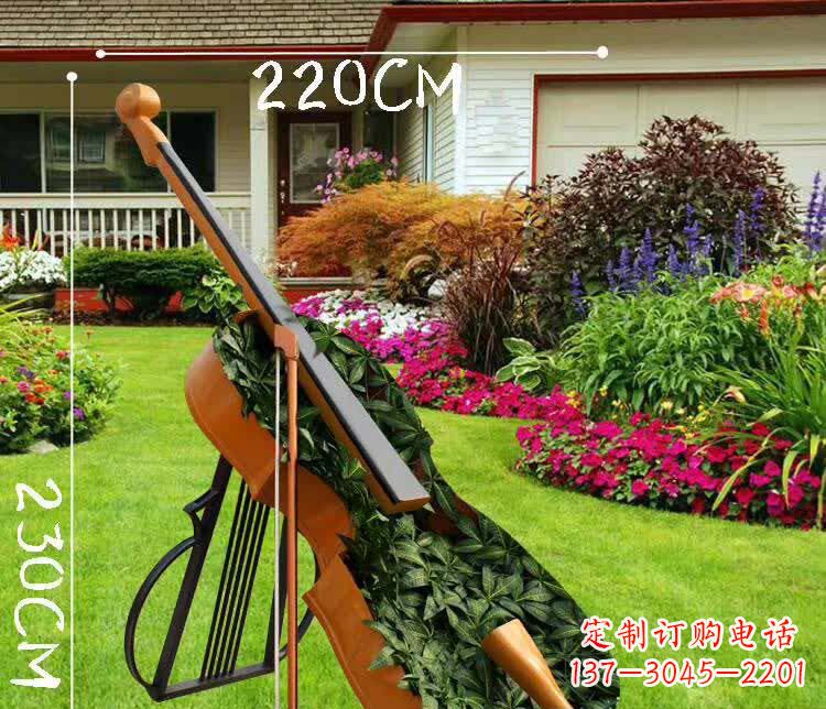 温州不锈钢抽象大提琴雕塑1