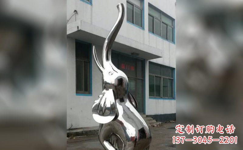 温州不锈钢抽象大象雕塑