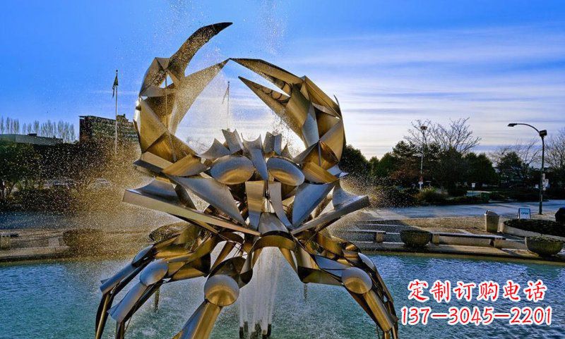 温州不锈钢抽象大型螃蟹雕塑