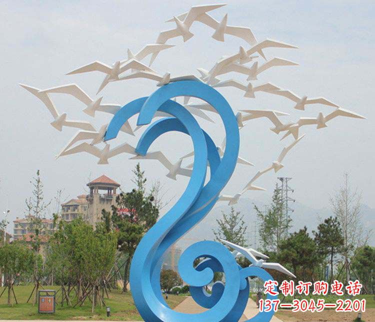 温州不锈钢大雁雕塑传承传统文化的象征