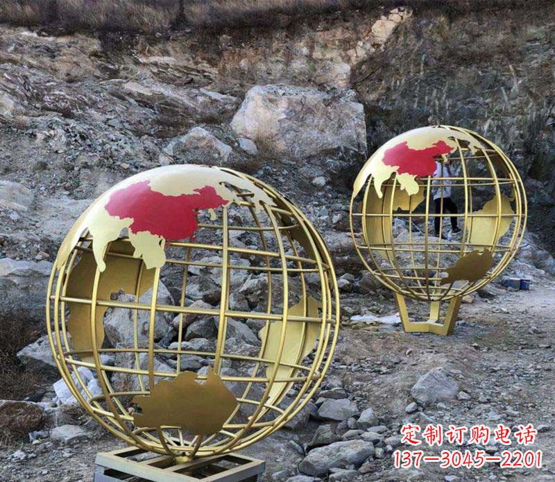 温州不锈钢抽象地球雕塑