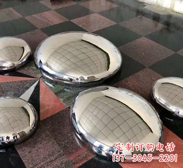 温州不锈钢抽象鹅卵石雕塑