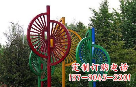 温州不锈钢抽象风车雕塑