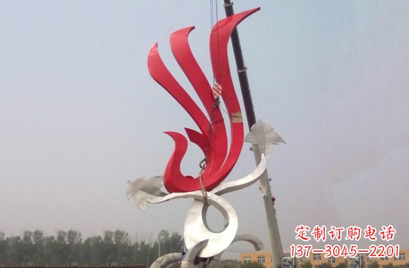 温州不锈钢抽象凤凰安装
