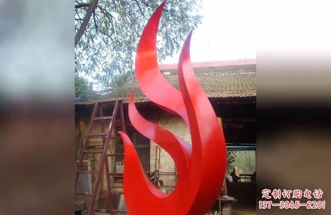 温州不锈钢抽象凤凰雕塑 (5)