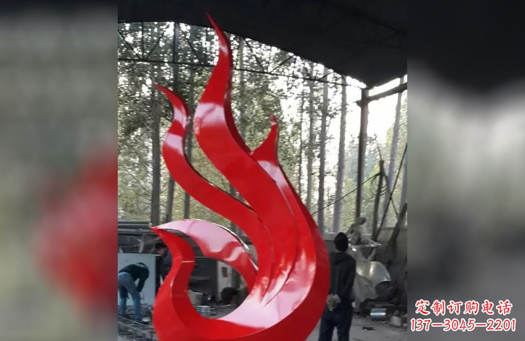 温州不锈钢抽象凤凰雕塑 (6)