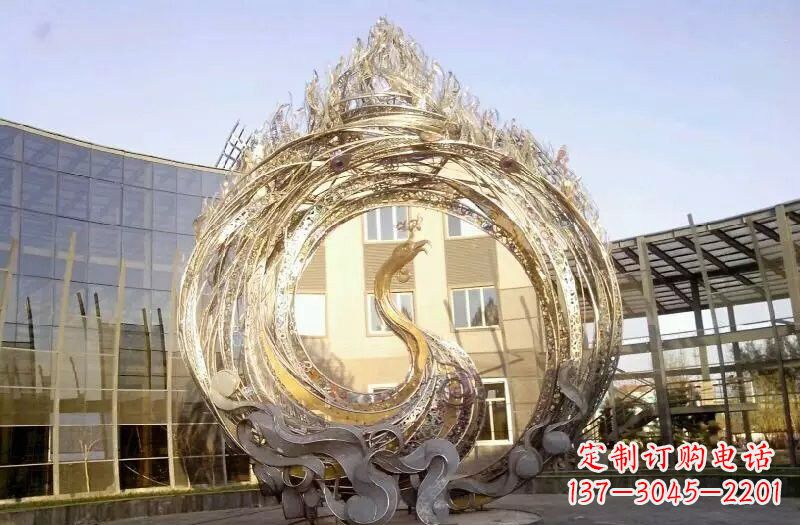 温州不锈钢凤凰涅槃雕塑