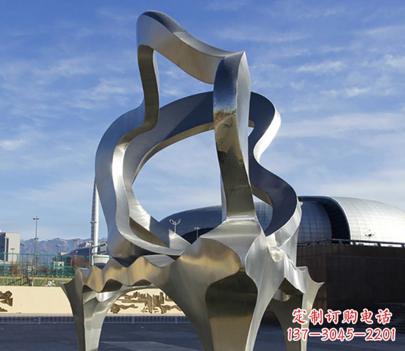 温州不锈钢抽象钢琴雕塑 (2)