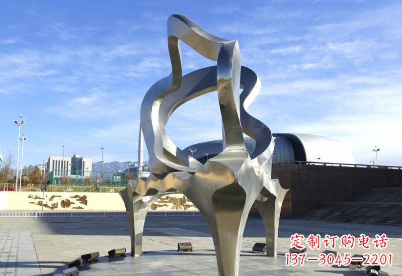 温州不锈钢抽象钢琴雕塑