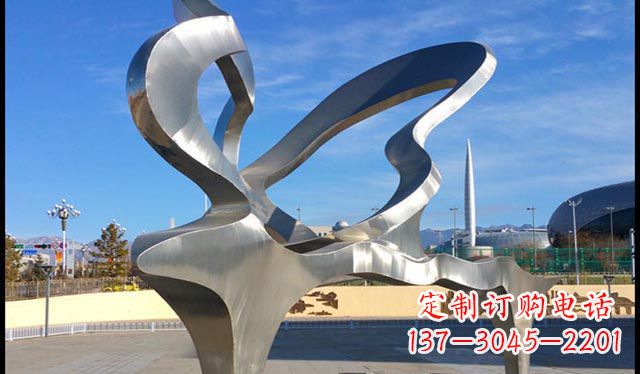 温州不锈钢抽象钢琴雕塑1