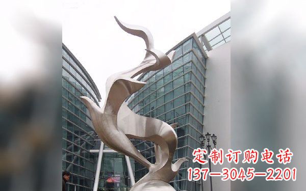 温州不锈钢抽象鸽子雕塑 (2)