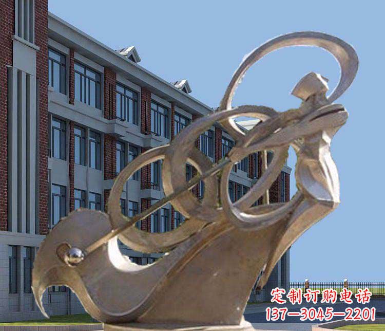 温州不锈钢抽象高尔夫球人物雕塑