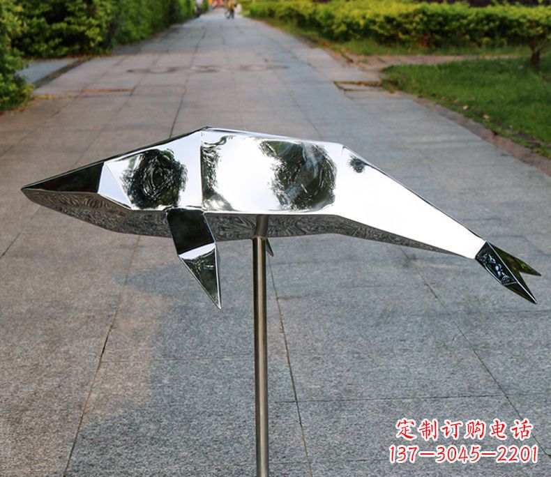 温州不锈钢抽象海豚雕塑112