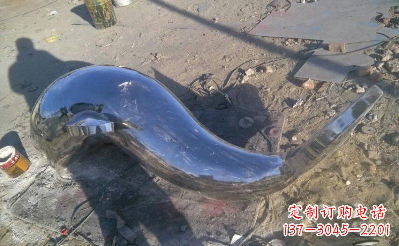 温州不锈钢海豚雕塑展示优雅美丽