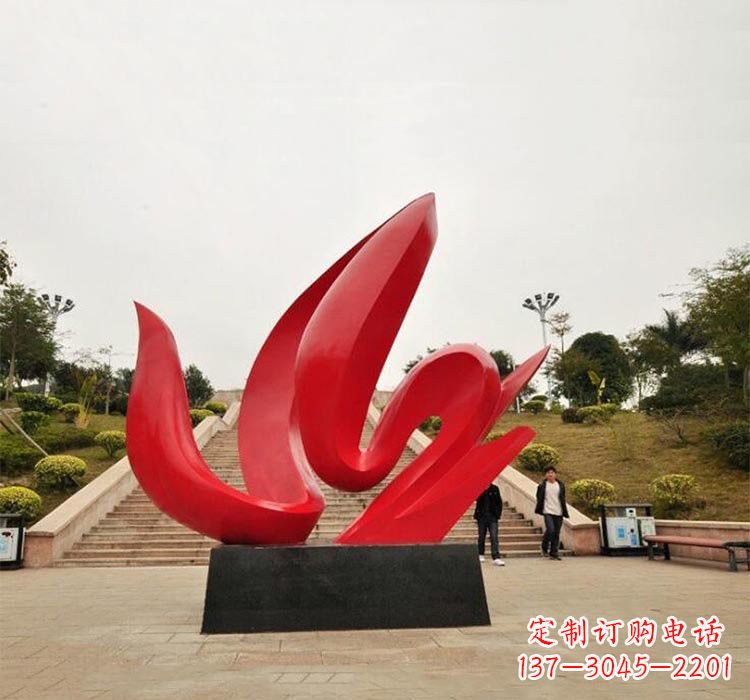 温州不锈钢抽象火苗雕塑