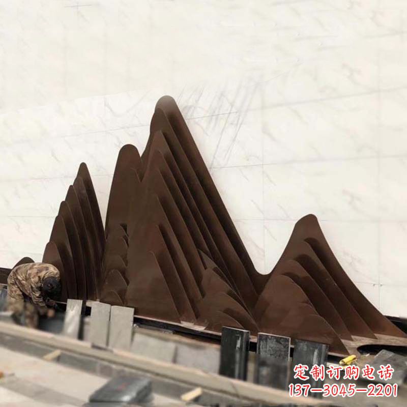 温州不锈钢抽象假山景观