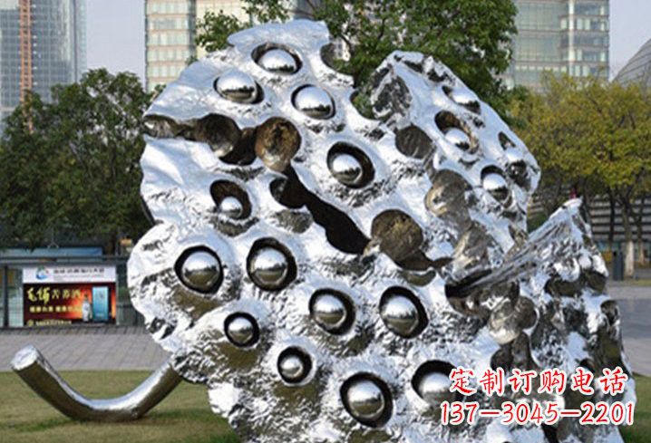 温州不锈钢抽象莲蓬雕塑