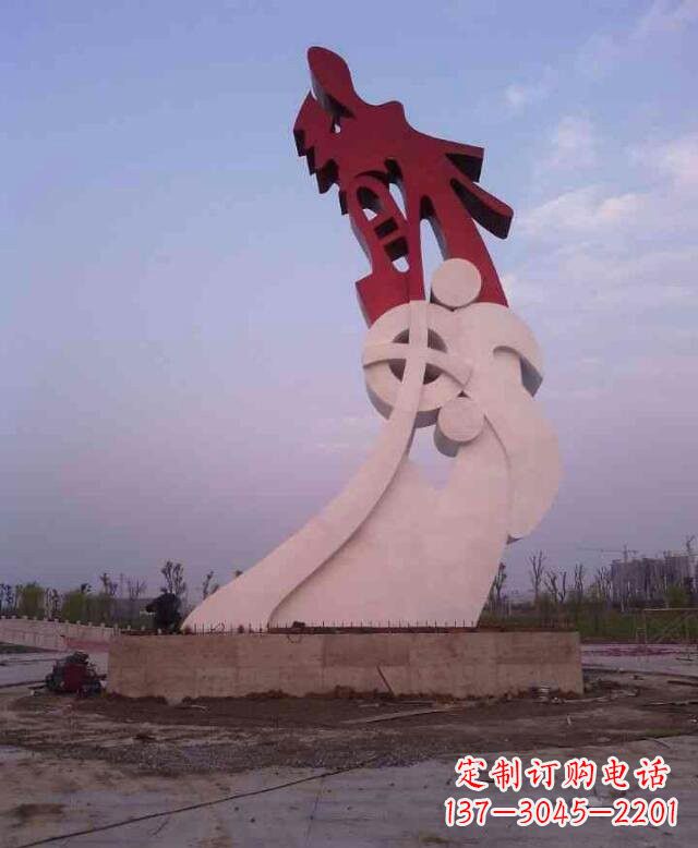 温州不锈钢抽象龙城市景观雕塑