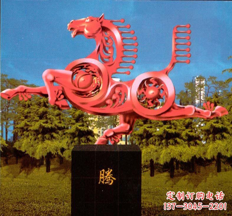 温州不锈钢抽象马雕塑设计图