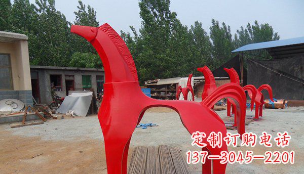 温州不锈钢抽象马雕塑 (3)
