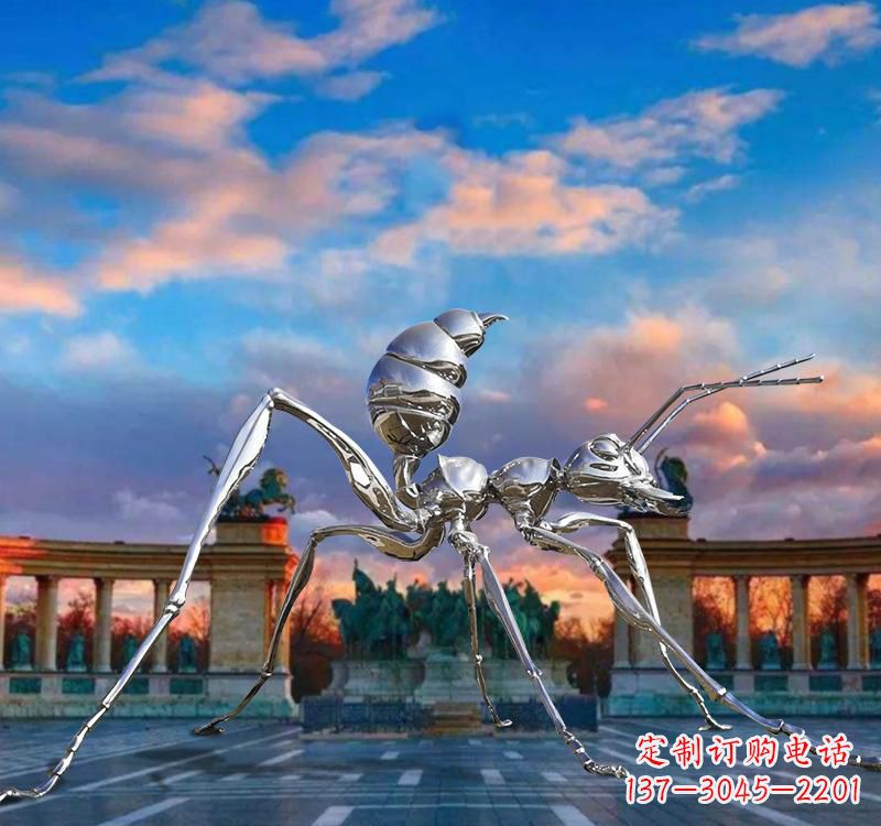 温州不锈钢抽象蚂蚁雕塑