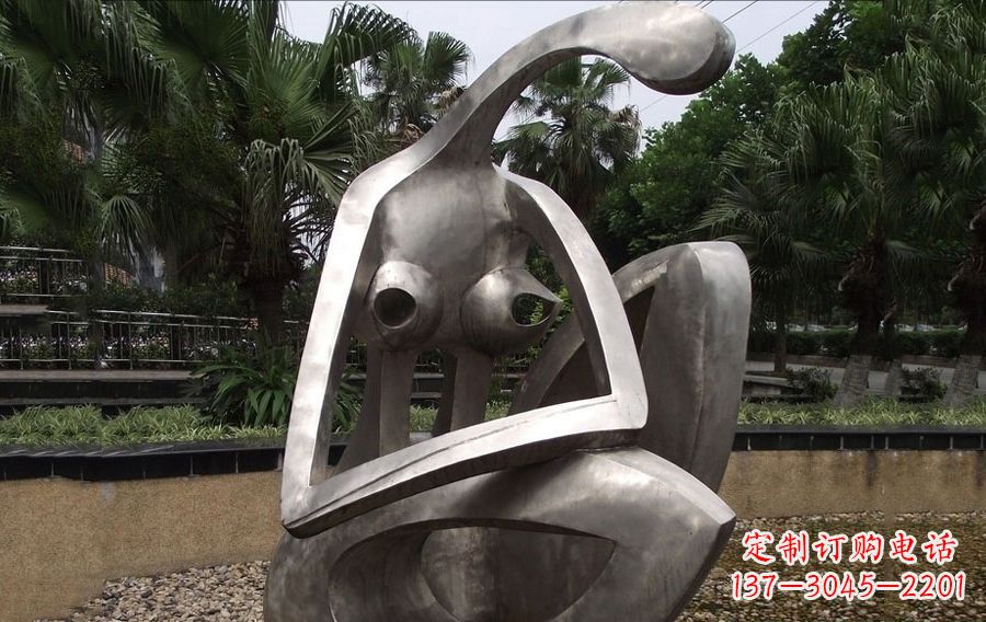 温州不锈钢抽象美女人物雕塑2