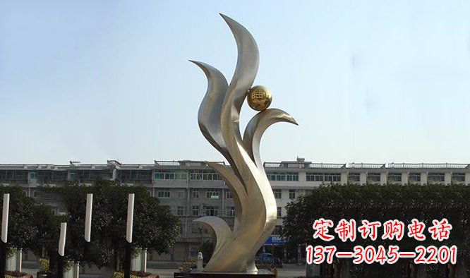 温州不锈钢抽象鸟类凤凰雕塑