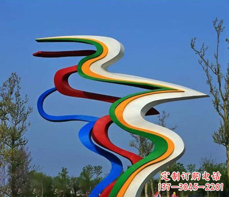 温州不锈钢抽象喷绘飘带