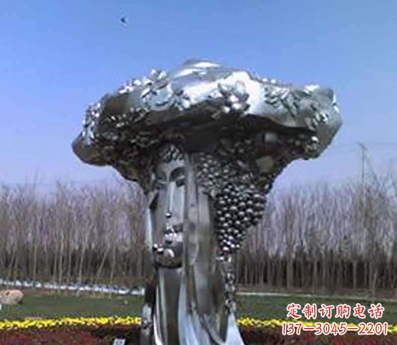 温州不锈钢抽象葡萄公园景观雕塑