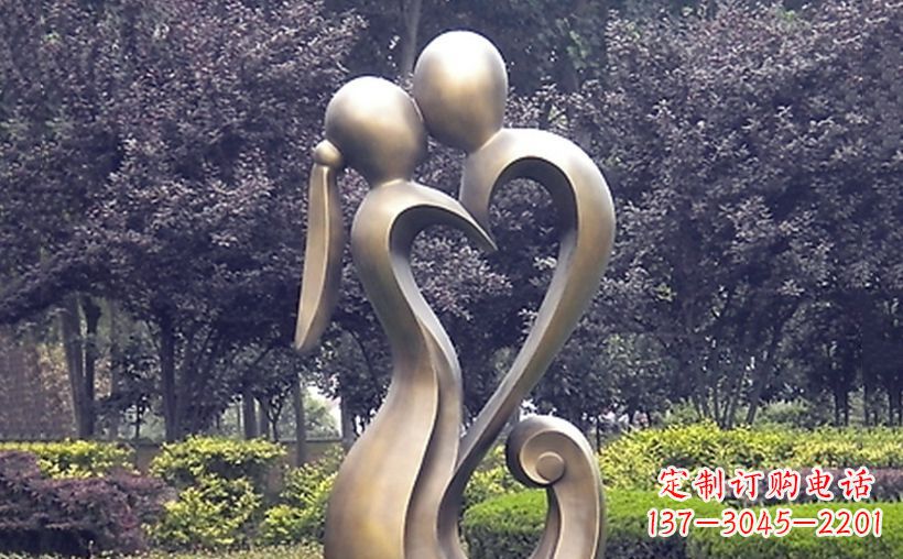 温州不锈钢抽象情侣公园雕塑